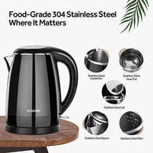 Load image into Gallery viewer, Cosori Electric Kettle(BPA Free), 1.8 Qt Double Wall 304 Stainless Steel Water Boiler